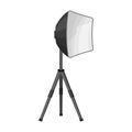 Lighting device on a tripod.Making movie single icon in monochrome style vector symbol stock illustration web.