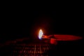 Lighting of diya commonly done during the Indian festivals. Karthigai deepam festival of lights celebrated in south india