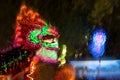 Lighting Dragons in Chinese new year.