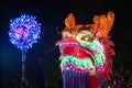 Lighting Dragons in Chinese New Year.