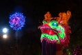 Lighting Dragons in Chinese New Year.