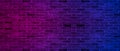 Lighting effect neon light on brick wall texture for party or club bar background decoration Royalty Free Stock Photo