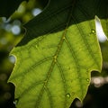 The lighting emphasizes the leaf s texture and natural patterning Royalty Free Stock Photo