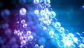 lighting fashion blue spheres of pearl and crystals or diamonds - abstract 3D rendering