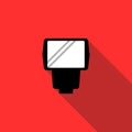 Lighting flash for camera icon, flat style Royalty Free Stock Photo