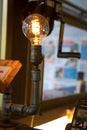Cash register, lighting, retro, industrial style, tungsten bulb,