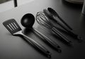 Lighting highlights the utensils\' contours, adding depth and texture Royalty Free Stock Photo