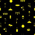 Lighting icons pattern