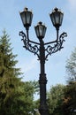 Lighting lanterns in the city of Kiev