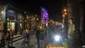 Lighting the night view of the pingyao county street