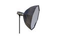 Lighting photographic umbrella isolated on white background Royalty Free Stock Photo