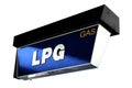 Lighting sign of LPG Gas pump isolate and cliping paths Royalty Free Stock Photo