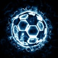 Lighting soccer ball.