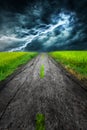 Lighting storm road abstract Royalty Free Stock Photo