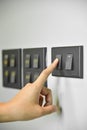 Lighting switches on wall. Royalty Free Stock Photo