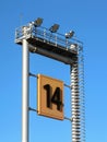 Lighting tower at the airfield Royalty Free Stock Photo