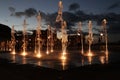 Lighting water dance Port Louis Mauritius waterfront area