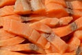 Lightly salted fish salmon in the form of slicing - high-protein seafood. Royalty Free Stock Photo