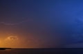 Lightning above a Svitiaz Lake near Shatsk Royalty Free Stock Photo