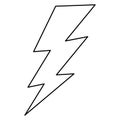 Lightning Arrow. Modern minimal black thin line vector icon