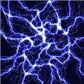 Lightning background, ice cracks pattern, thunder strikes, electric charge, blue plasma texture. Vector illustration Royalty Free Stock Photo