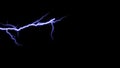Lightning background. Thunder background. Lightning overlay isolated on black background. Lightning during a summer storm Royalty Free Stock Photo