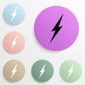 lightning badge color set. Simple glyph, flat vector of web icons for ui and ux, website or mobile application Royalty Free Stock Photo