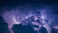 Lightning Bolt in Dark Storm Clouds Royalty Free Stock Photo