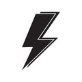 Lightning bolt, electricity power vector icon Royalty Free Stock Photo