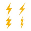 Lightning bolt flash thunder icon electric vector