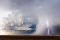 Lightning bolt from a hail storm Royalty Free Stock Photo