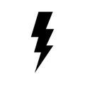 Lightning bolt icon flat vector illustration design