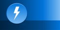 Lightning bolt icon glassy modern blue button abstract background Royalty Free Stock Photo