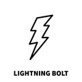 Lightning bolt icon or logo in modern line style