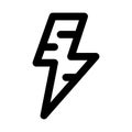 Lightning bolt icon. Lightning bolt modern professional line icon with minimal vector design representing energy, electricity, Royalty Free Stock Photo