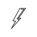 Lightning bolt line icon vector illustrstion