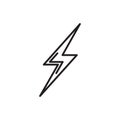 Lightning bolt line icon vector illustrstion