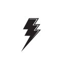 Lightning bolt line icon vector illustrstion