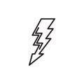Lightning bolt line icon vector illustrstion