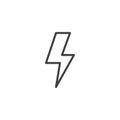 Lightning bolt line icon