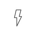 Lightning bolt line icon