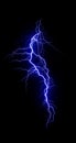 lightning bolt. Massive lightning bolt with branches isolated on black background. lightning effects and lighting thunderstorm Royalty Free Stock Photo