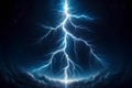 a lightning bolt in a night sky Royalty Free Stock Photo