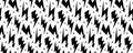 Lightning bolt seamless pattern. Thunder bolt repeated background. Flash thunderbolt ornament wallpaper. Blitz strike Royalty Free Stock Photo