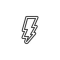 Lightning Bolt Sticker line icon Royalty Free Stock Photo