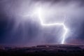 Lightning bolt from a storm in Canyonlands National Park