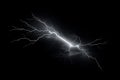 Lightning bolt striking through dark sky Royalty Free Stock Photo