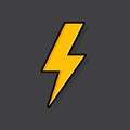 Lightning bolt, thunder bolt, lighting strike expertise flat vector icon