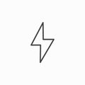 Lightning bolt vector icon set Royalty Free Stock Photo