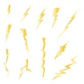 Lightning Bolts Icons Set